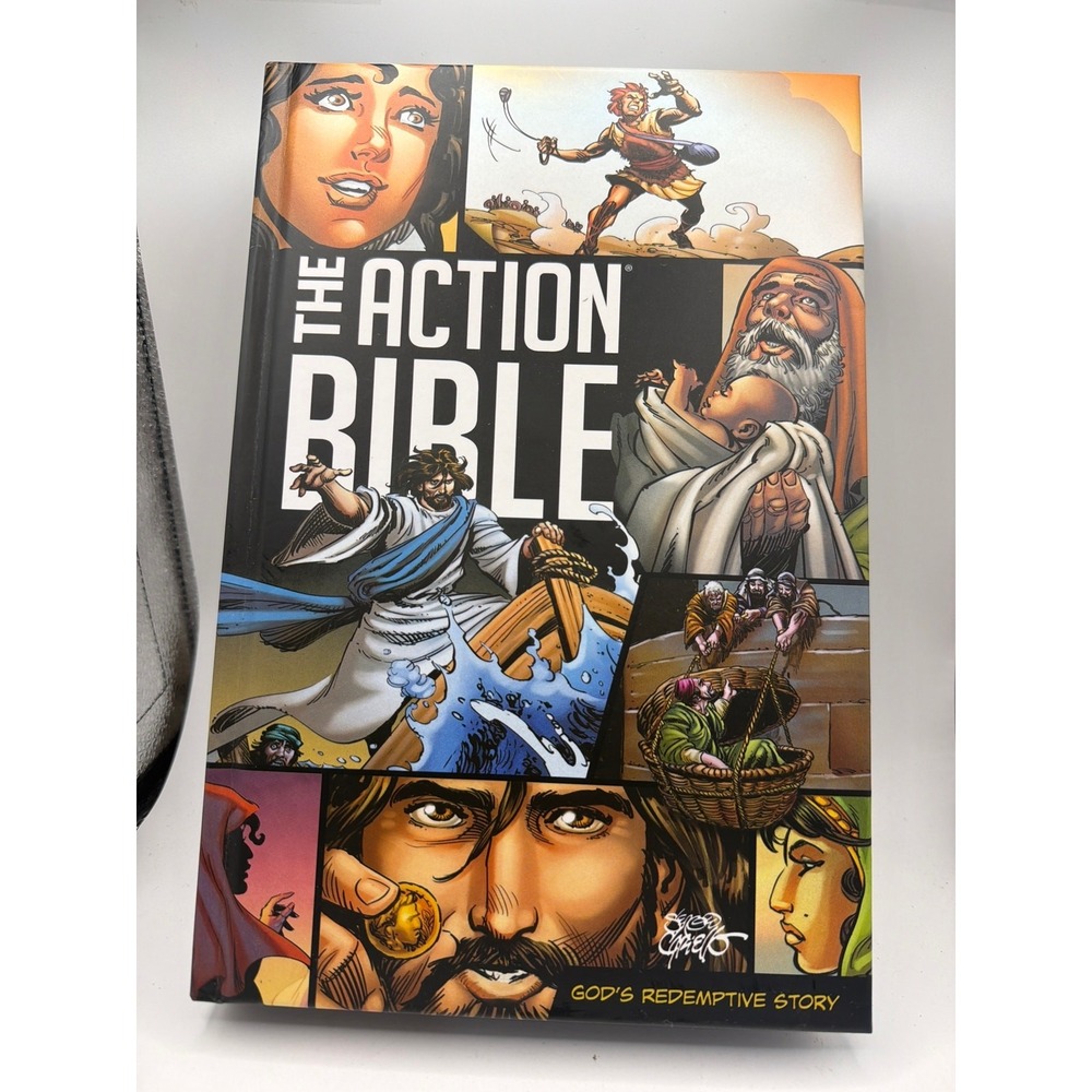 The Action Bible God's Redemptive Story Action Bible Series Hardcover Very Good